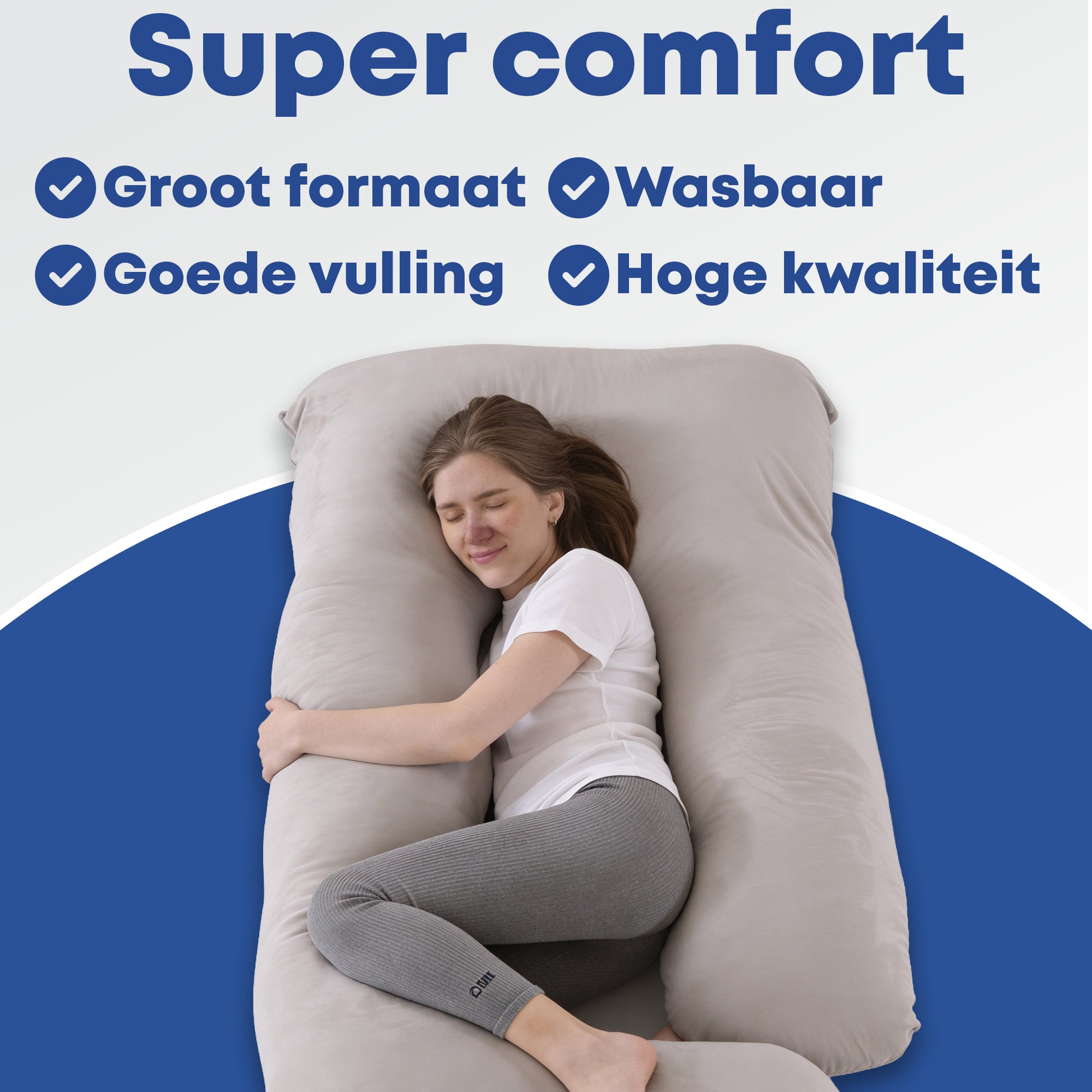 Zwangerschapskussen Zijslaapkussen 140x80cm - Earkings