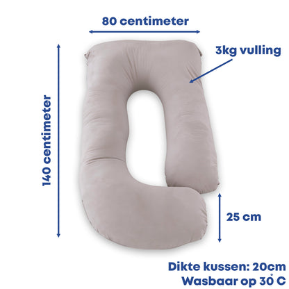 Zwangerschapskussen Zijslaapkussen 140x80cm - Earkings