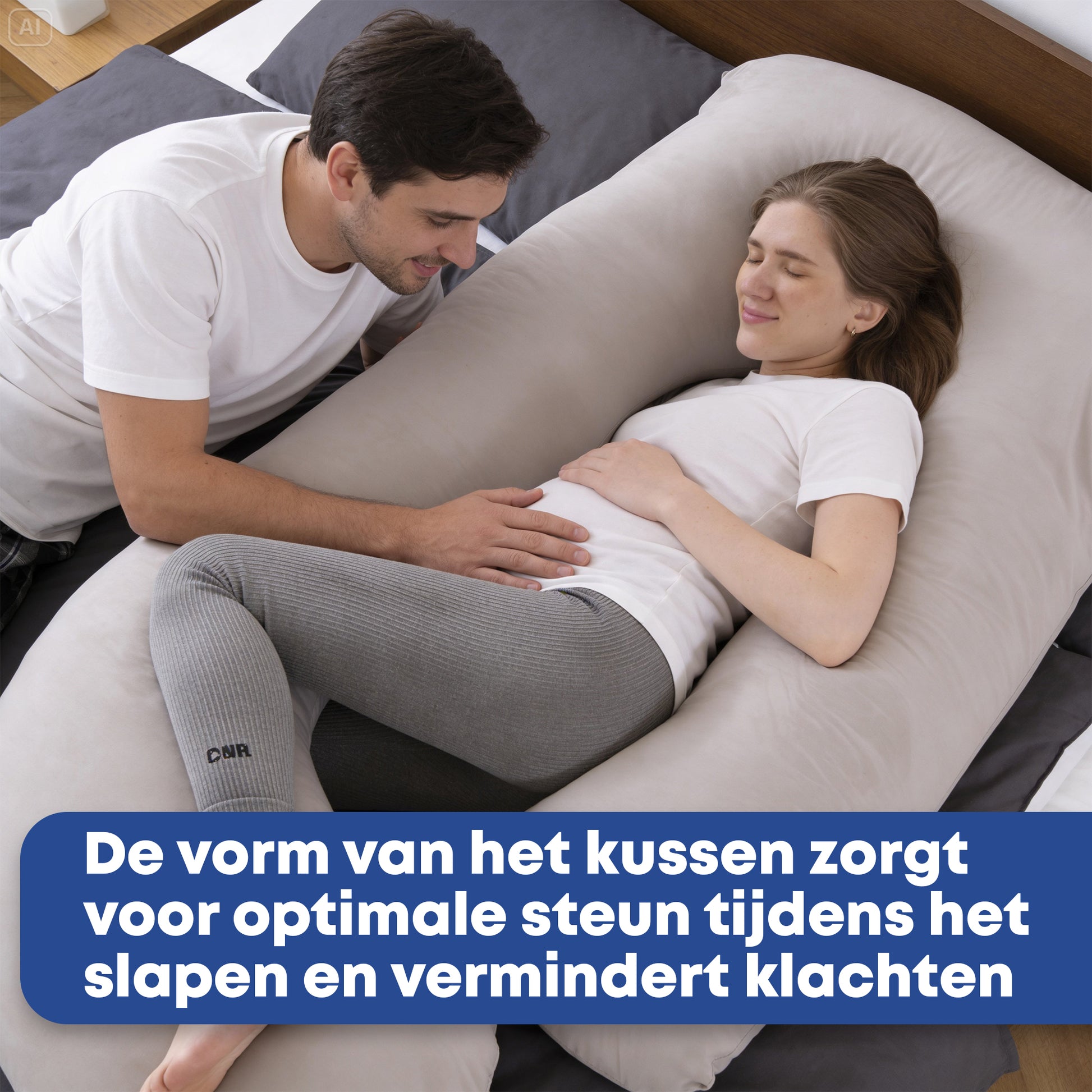 Zwangerschapskussen Zijslaapkussen 140x80cm - Earkings