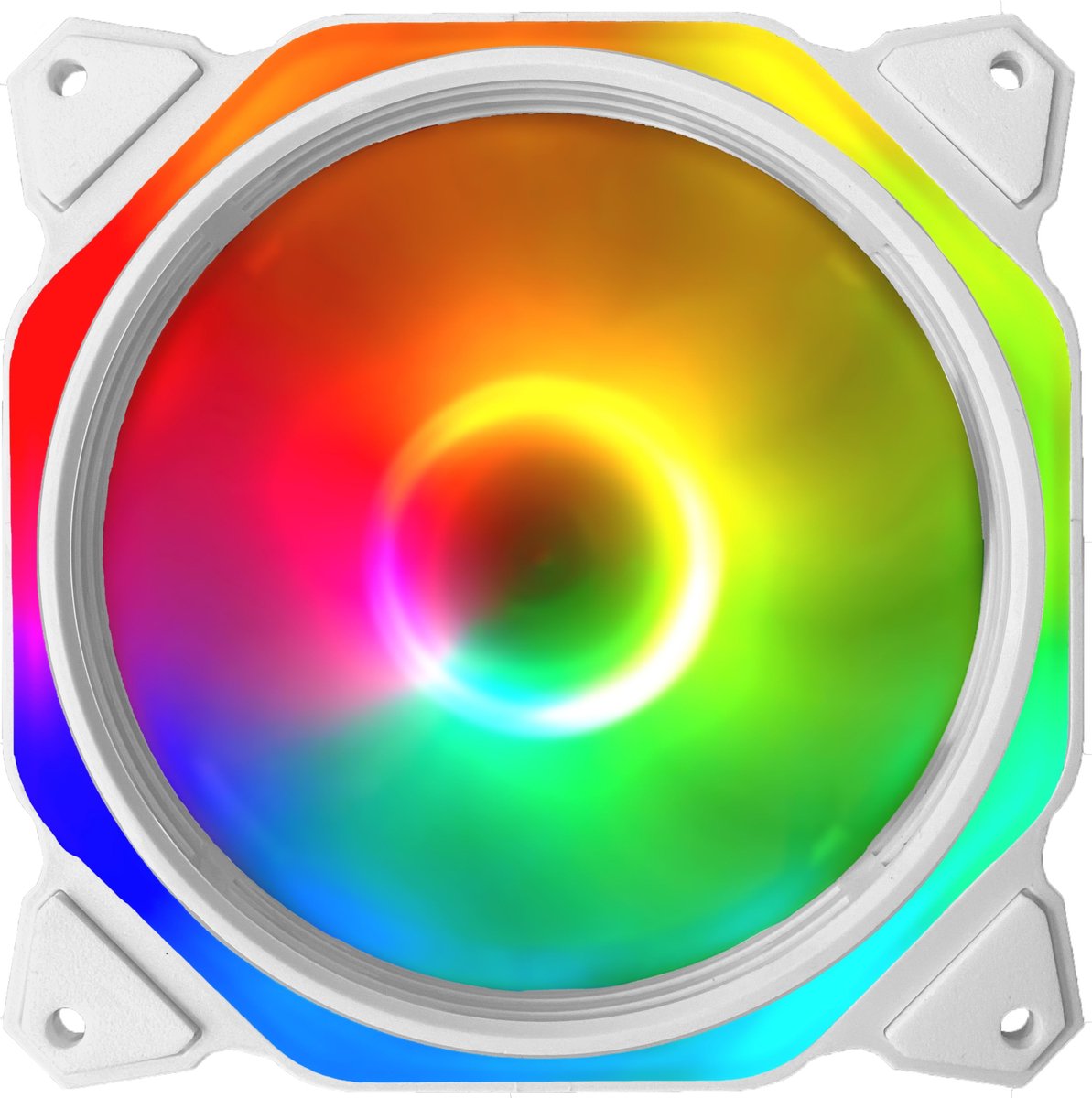 RGB Fan PC case fan - 120mm 4-pin - wit - Earkings