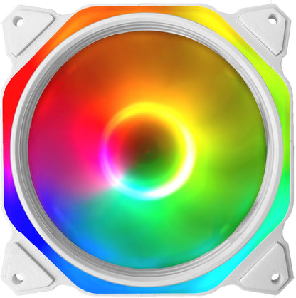 RGB Fan PC case fan - 120mm 4-pin - wit - Earkings