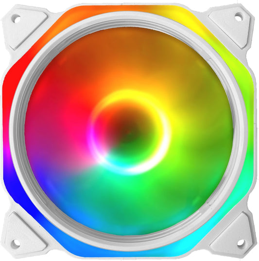 RGB Fan PC case fan - 120mm 4-pin - wit - Earkings
