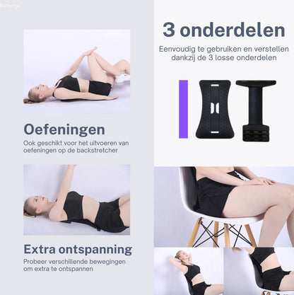 Backstretcher Massage Apparaat met Zachte Pads - paars - Earkings