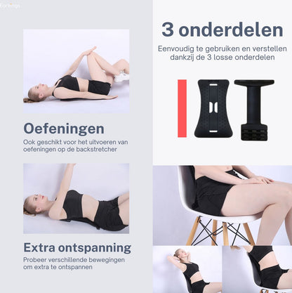 Backstretcher Massage Apparaat met Zachte Pads - rood - Earkings