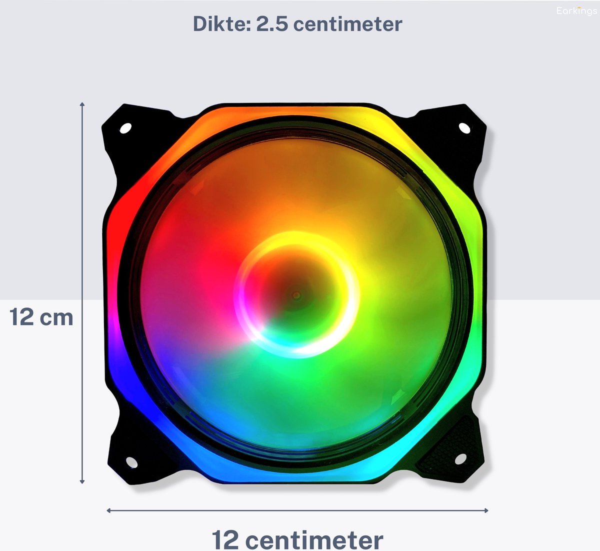 RGB Fan PC case fan - 120mm 4-pin - Earkings
