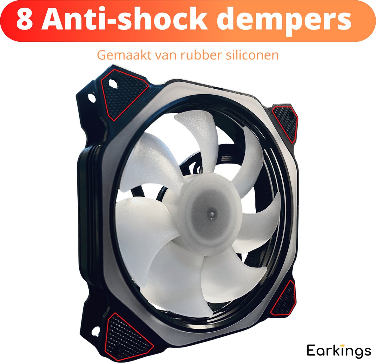 RGB Fan PC fan Set van 3 - 120mm 6-pin - Earkings