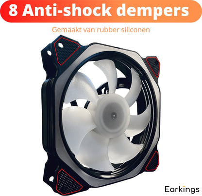 RGB Fan PC fan Set van 3 - 120mm 6-pin - Earkings