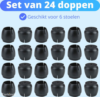 Stoelpoot Beschermers Vloerbeschermer Ø17-21 mm - 24 stuks - Earkings