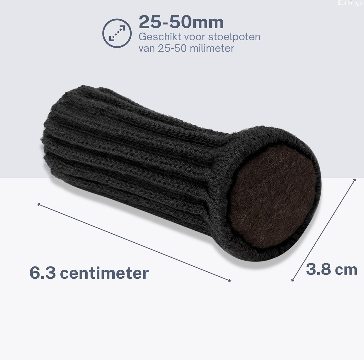 Stoelpoot Beschermers Vloerbeschermer Ø25-50 mm sokken - 24 stuks - Earkings