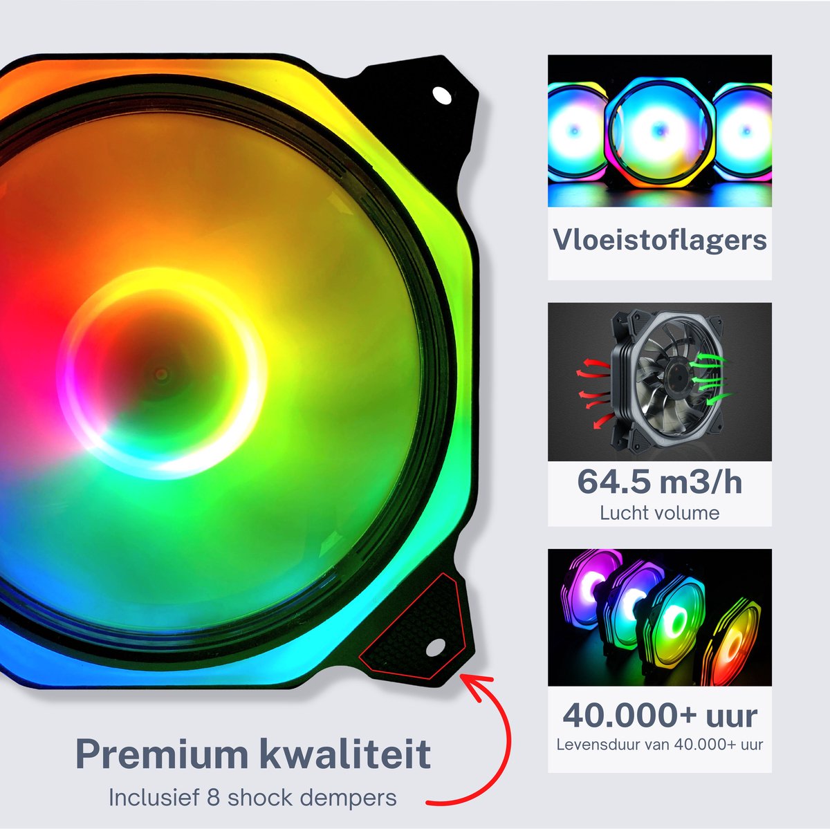 RGB Fan PC case fan - 120mm 4-pin - Earkings