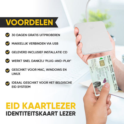eID Kaartlezer Identiteitskaartlezer - wit - Earkings