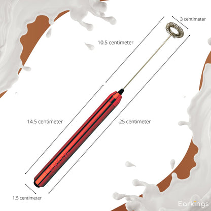 Melkopschuimer Elektrisch van RVS - rood - Earkings