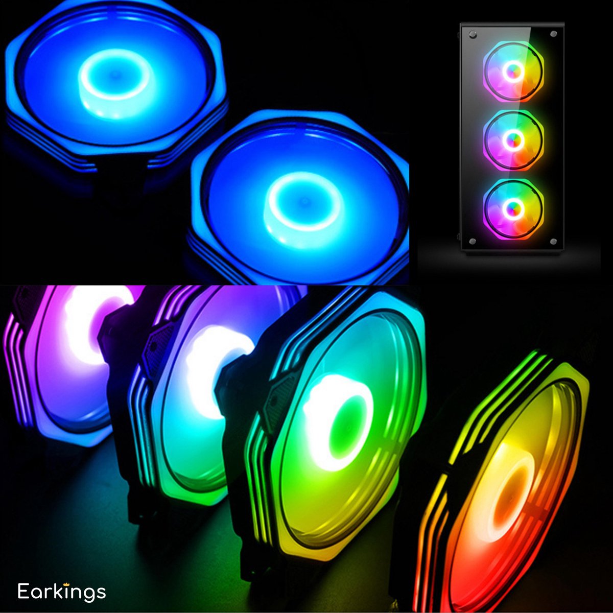 RGB Fan PC case fan - 120mm 4-pin - Earkings