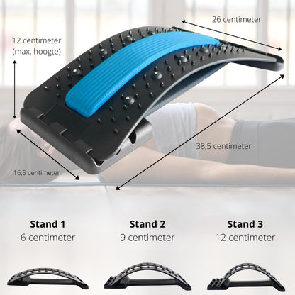 Backstretcher Massage Apparaat met Zachte Pads - blauw - Earkings