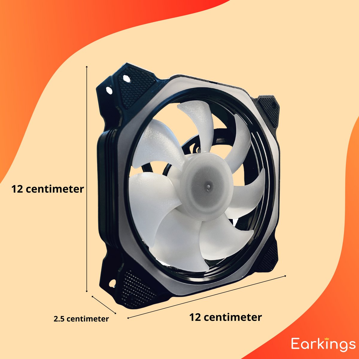 RGB Fan PC fan Set van 3 - 120mm 6-pin - Earkings