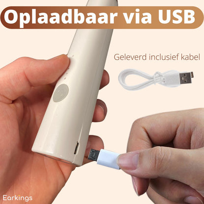 Premium Melkopschuimer Oplaadbaar - Inclusief 2 Opzetstukken - wit - Earkings