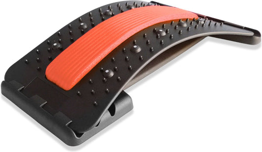 Backstretcher Massage Apparaat met Zachte Pads - rood - Earkings