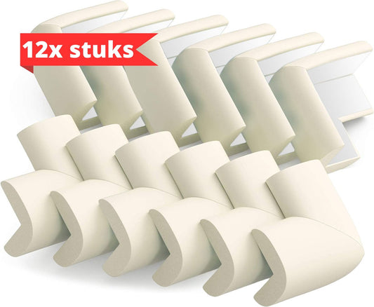 Hoekbeschermer Stootrand van Zacht Foam - Set van 12 - wit - Earkings